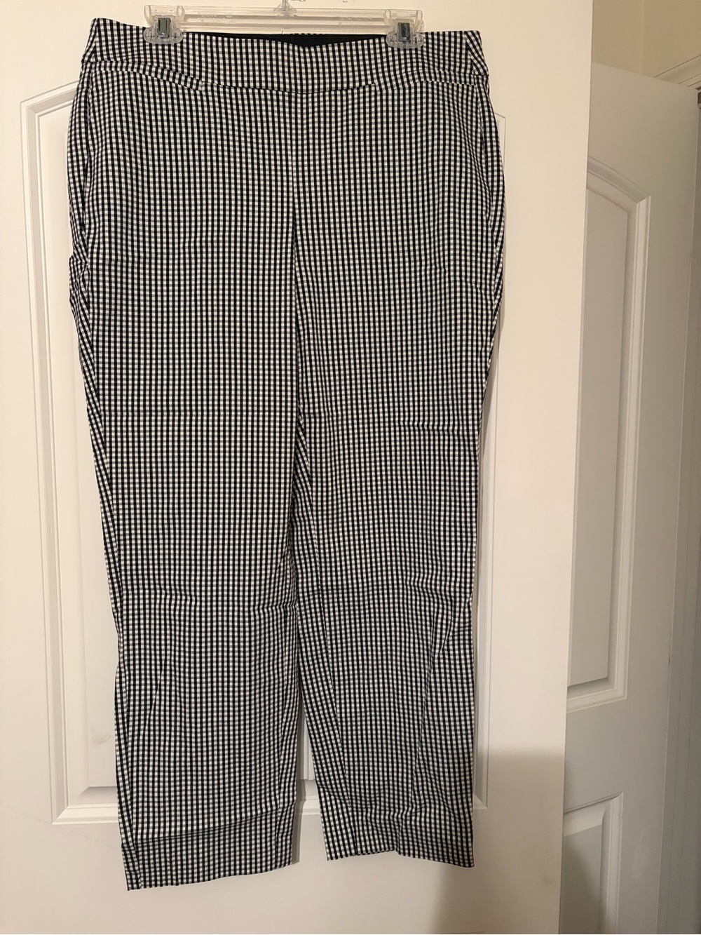 Black and White Gingham Men’s Dress Pants